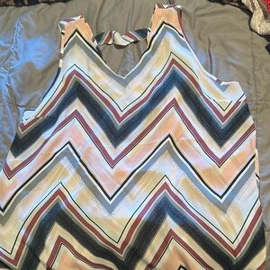 Chevron Patterned Sleeveless Top